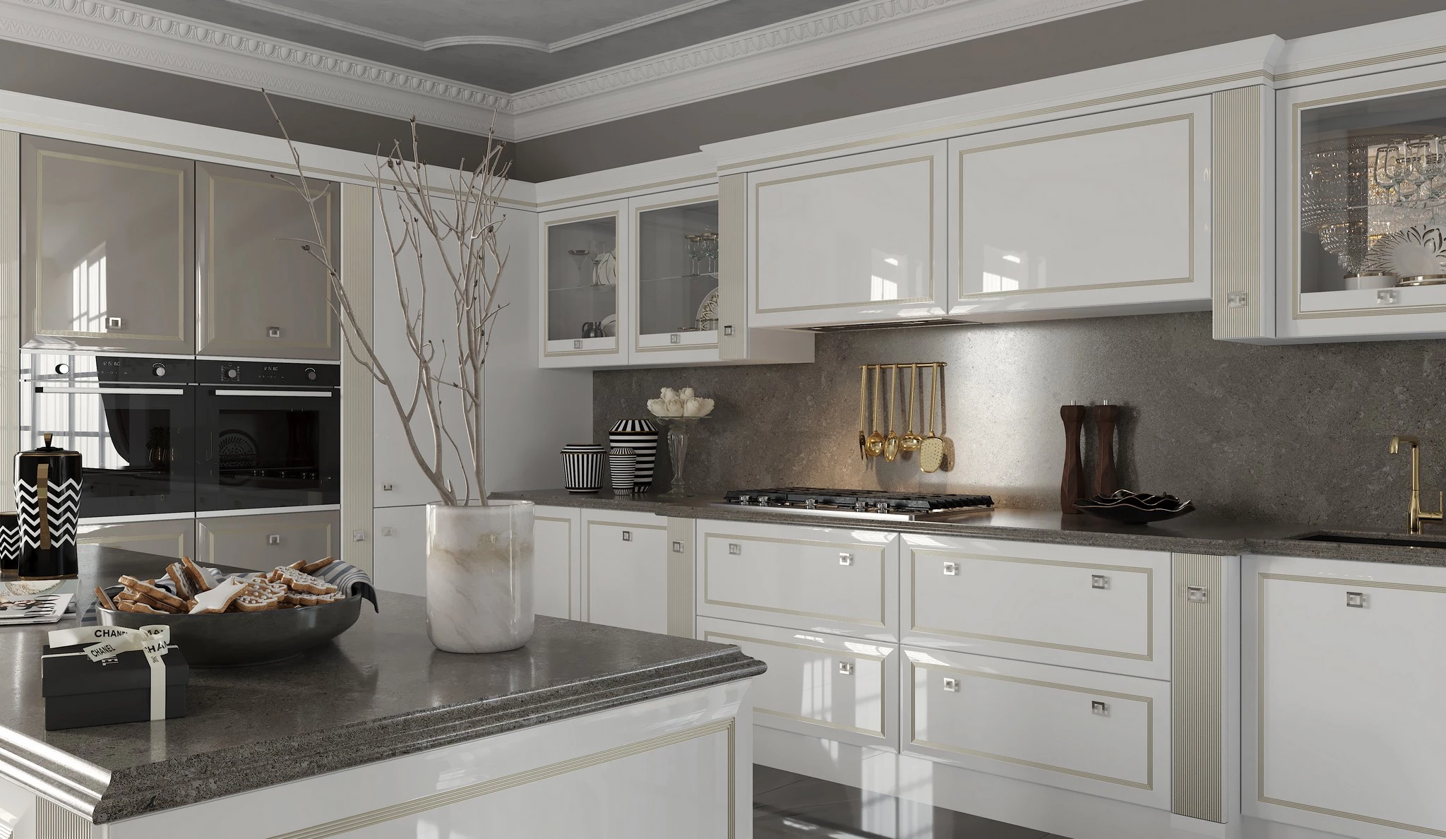 Белая классическая кухня Тиволи от Рими