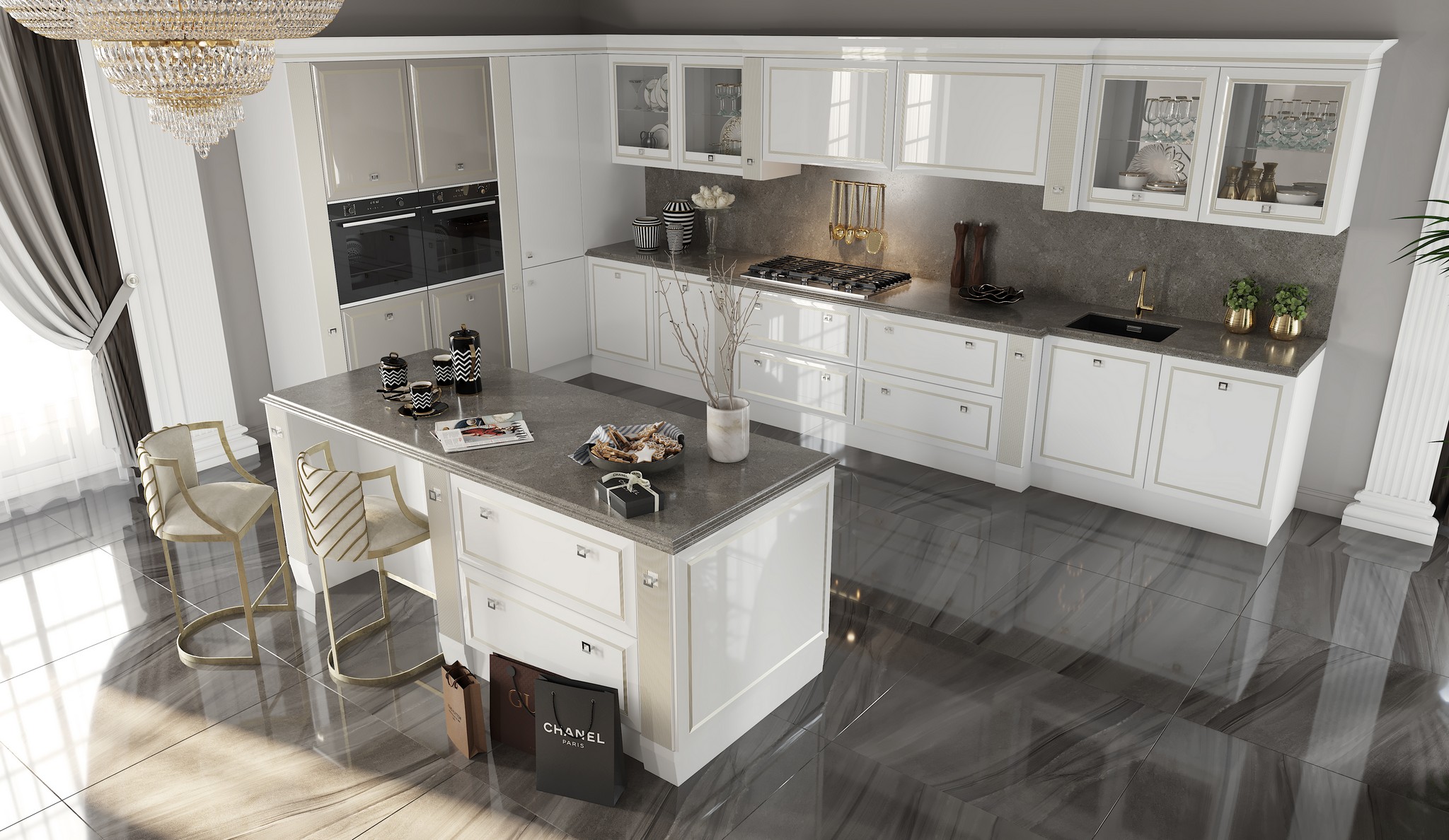 Белая кухня Тиволи от Рими