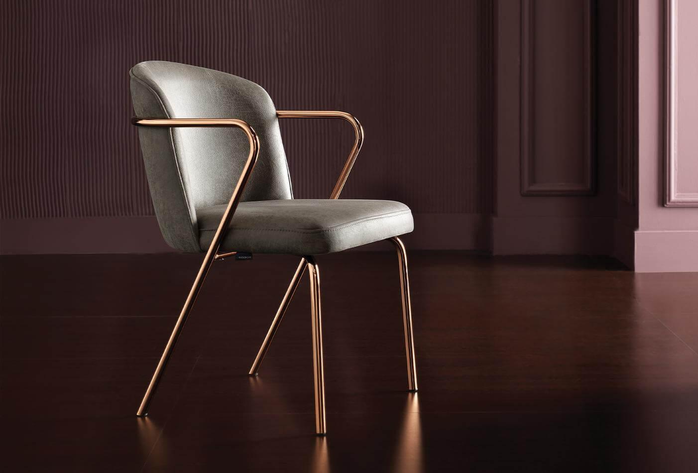 Стул (металлические ножки, бордовый) Vienna