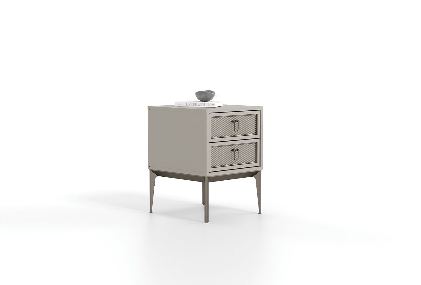 Прикроватная тумба c двумя ящиками Hera 