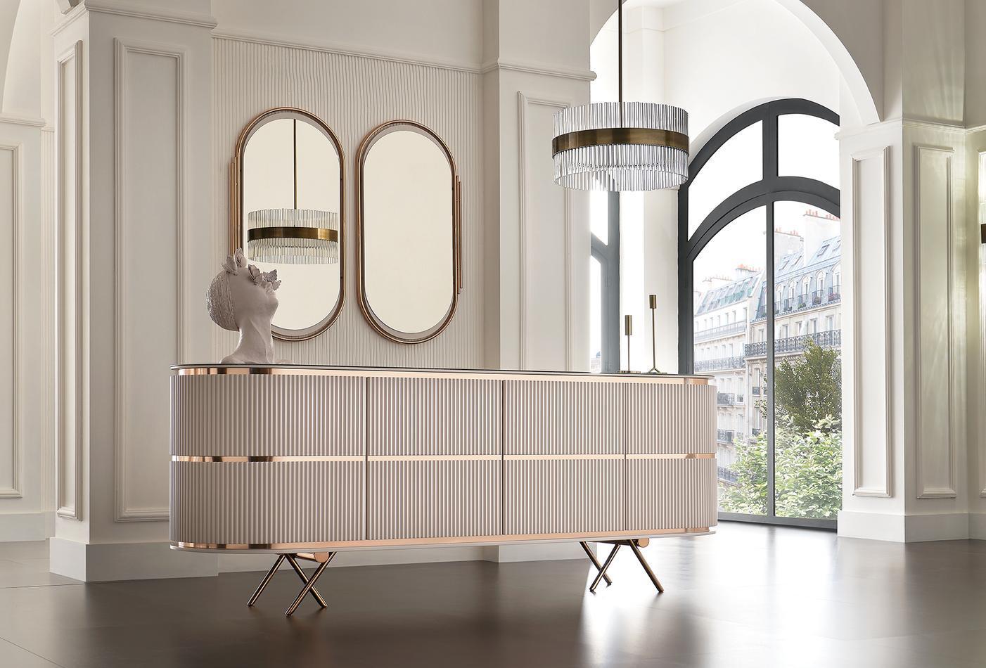 Сервант (пудровый) Vienna 